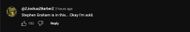 A screenshot of a comment on the Deliver Me From Nowhere trailer (Image via YouTube)